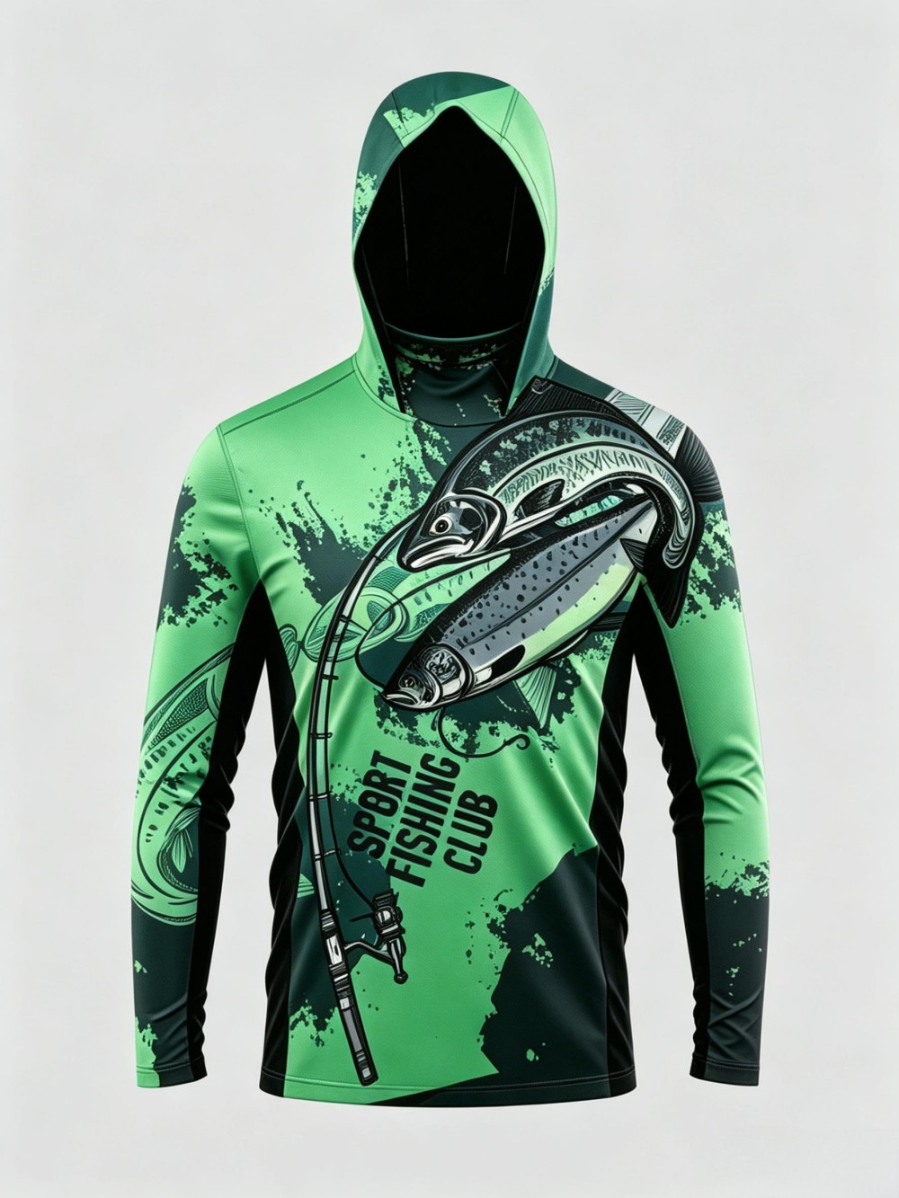 هودي صيد رجالي بأكمام طويلة مع - مراجعة Fishing Hoodie وسعره